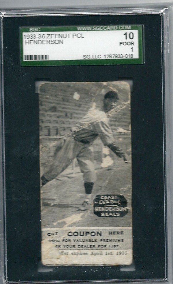1933-36 Zeenut PCL #121 Bill Henderson