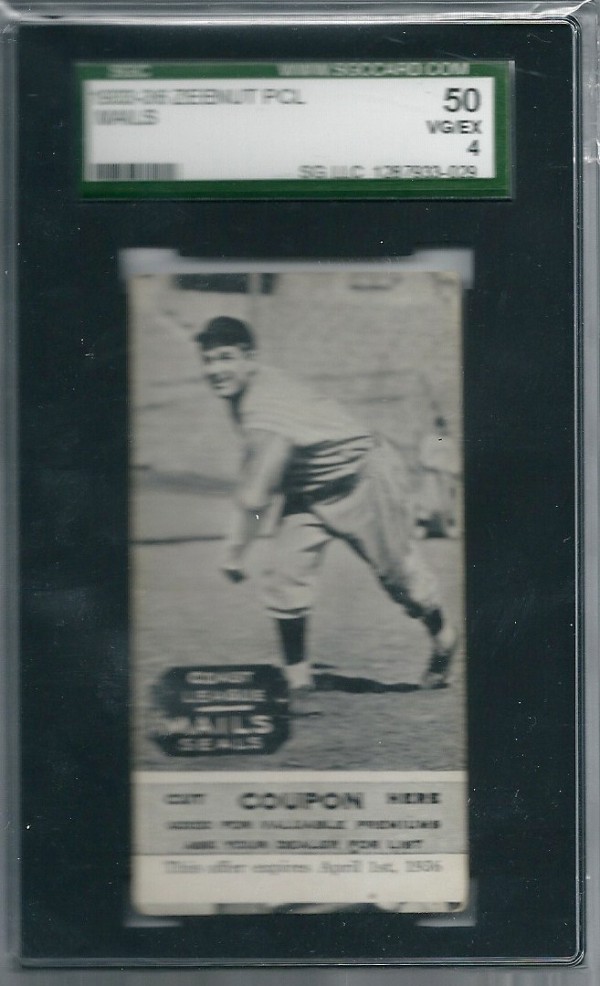 1933-36 Zeenut PCL #128 W.Mails/W.Mails