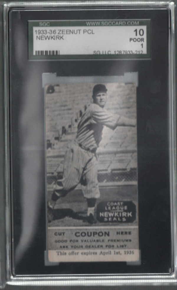 1933-36 Zeenut PCL #134 Floyd Newkirk