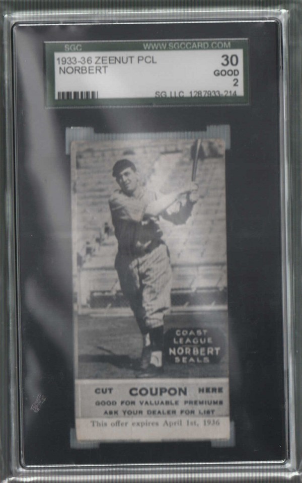 1933-36 Zeenut PCL #135 T.Norbert/T.Norbert
