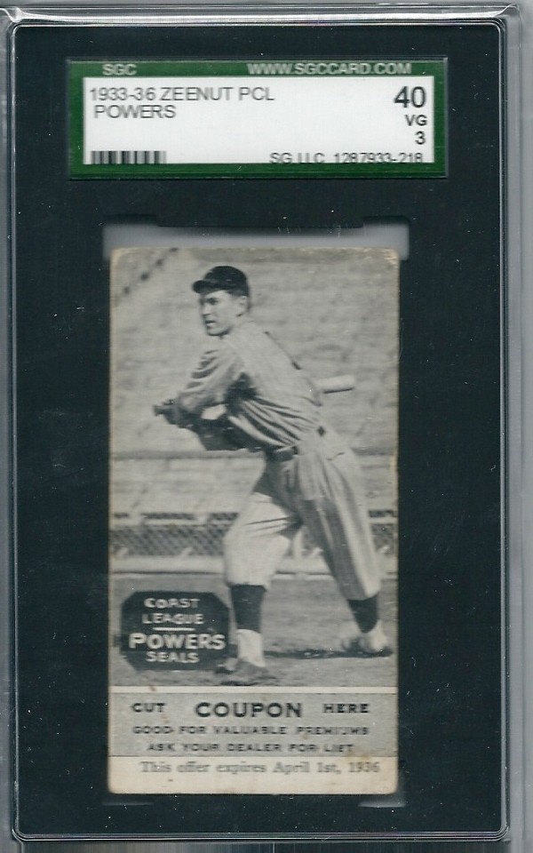1933-36 Zeenut PCL #138 Les Powers