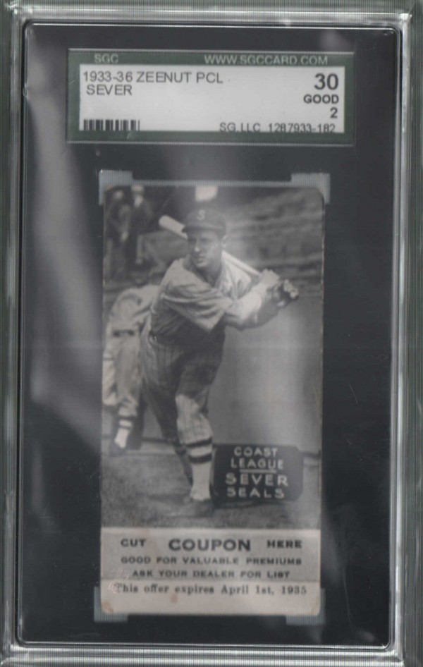 1933-36 Zeenut PCL #142 Carl Sever