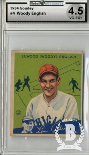1934 Goudey #4 Woody English
