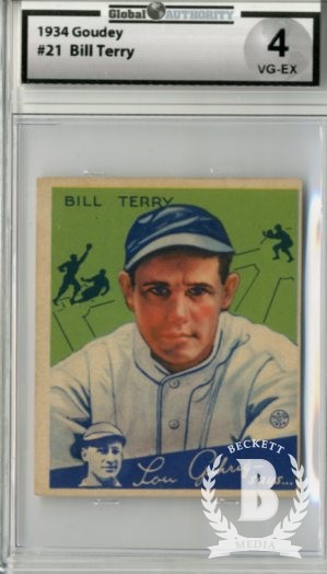 1934 Goudey #21 Bill Terry