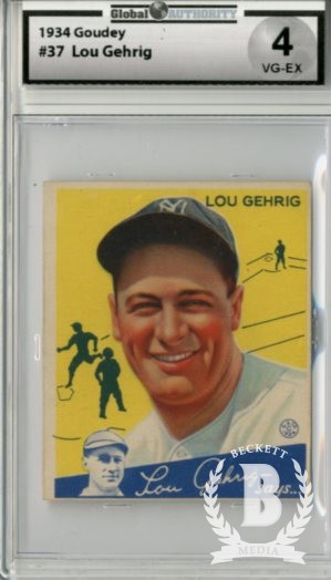 1934 Goudey #37 Lou Gehrig