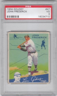 1934 Goudey #47 John Frederick RC front image