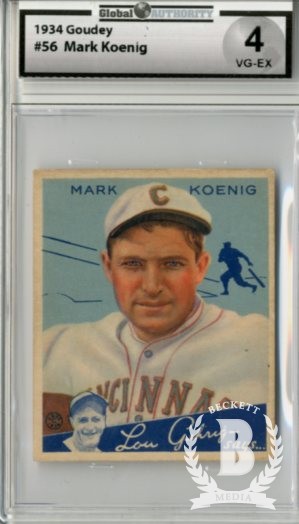 1934 Goudey #56 Mark Koenig