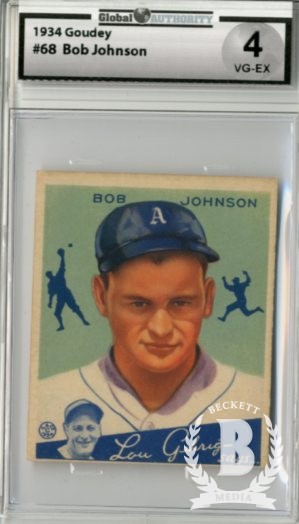 1934 Goudey #68 Bob Johnson RC