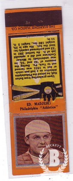 1934 Diamond Match Co. Silver Border #120 Ed. Majeski