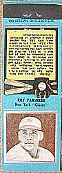 1934 Diamond Match Co. Silver Border #147 Roy Parmelee