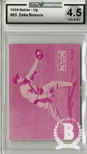1934-36 Batter-Up #65 Zeke Bonura XRC