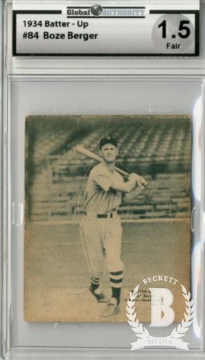 1934-36 Batter-Up #84 Boze Berger XRC