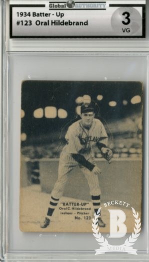 1934-36 Batter-Up #123 Oral Hildebrand XRC
