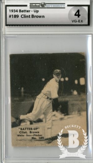 1934-36 Batter-Up #189 Clint Brown XRC