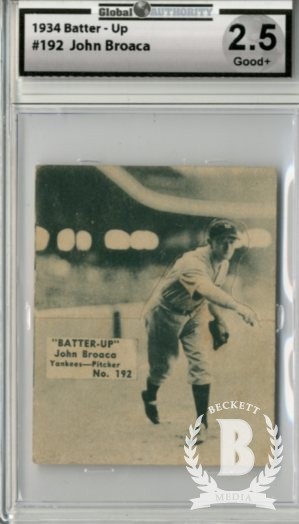 1934-36 Batter-Up #192 John Broaca XRC
