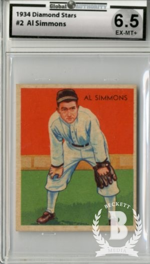 1934-36 Diamond Stars #2B Al Simmons/36B/No name on uniform