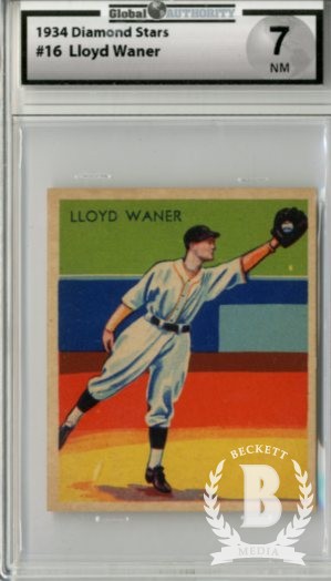 1934-36 Diamond Stars #16 Lloyd Waner/34G, 35G, 36B