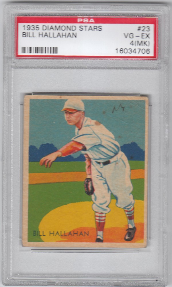 1934-36 Diamond Stars #23 Bill Hallahan/34G, 35G