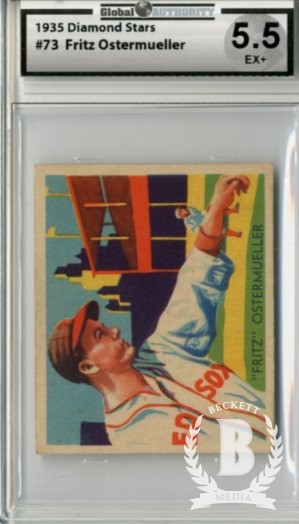 1934-36 Diamond Stars #73 Fritz Ostermueller/35G, 35B, 36B
