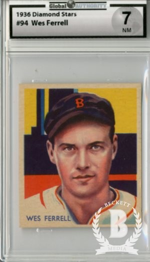 1934-36 Diamond Stars #94 Wes Ferrell (36B)