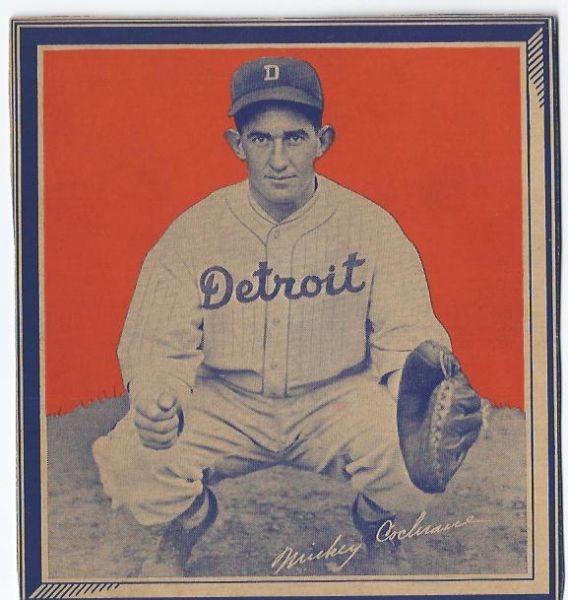 1935 Wheaties BB1 #5A Mickey Cochrane {blk. hat)