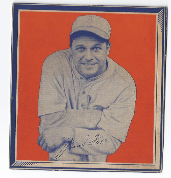 1935 Wheaties BB1 #11 Jimmie Foxx/(facing camera/knee up)