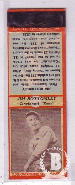 1935-36 Diamond Match Co. Series 3 Type 1 #14 Jim Bottomley