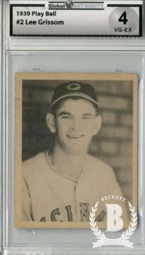 1939 Play Ball #2 Lee Grissom RC