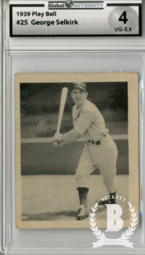 1939 Play Ball #25 George Selkirk RC