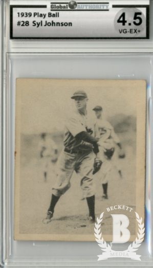 1939 Play Ball #28 Sylvester Johnson RC