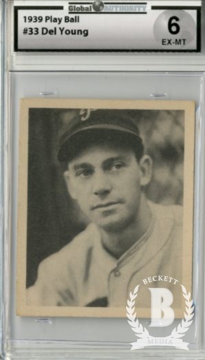 1939 Play Ball #33 Del Young RC