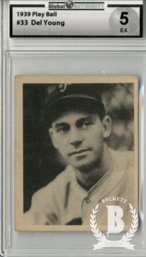 1939 Play Ball #33 Del Young RC