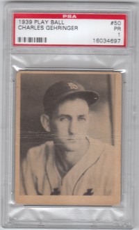 1939 Play Ball #50 Charley Gehringer front image