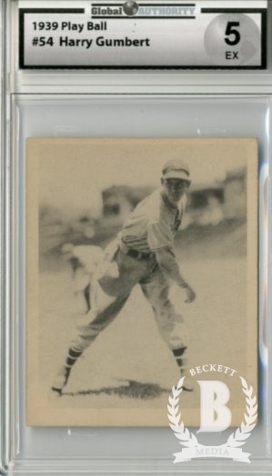 1939 Play Ball #54 Harry Gumpert RC