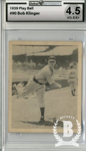 1939 Play Ball #90 Robert Klinger RC