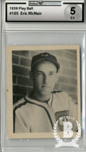 1939 Play Ball #105 Rabbit McNair RC