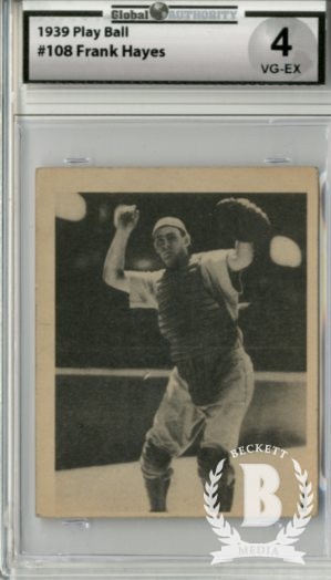 1939 Play Ball #108 Frank Hayes RC