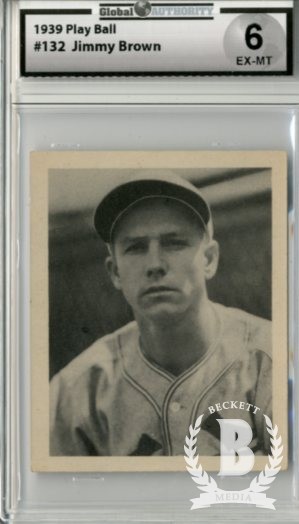 1939 Play Ball #132 Jim Brown RC