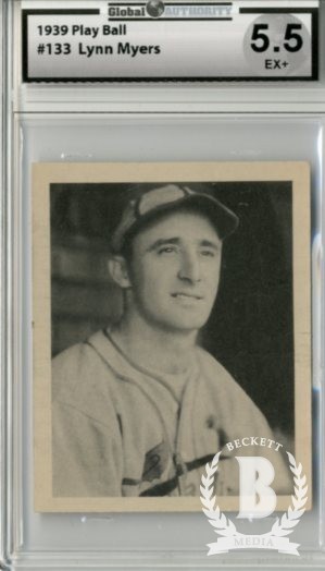 1939 Play Ball #133 Lynn Myers RC