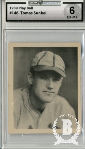 1939 Play Ball #146 Tom Sunkel RC