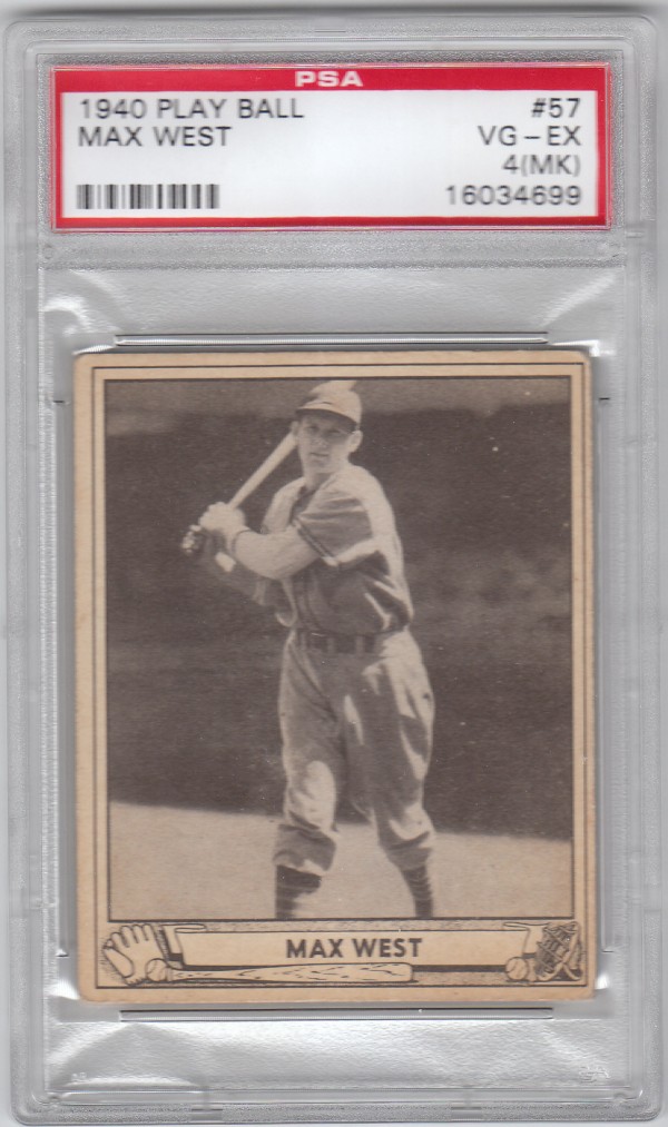 1940 Play Ball #57 Max West