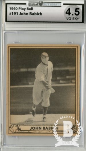 1940 Play Ball #191 John Babich RC