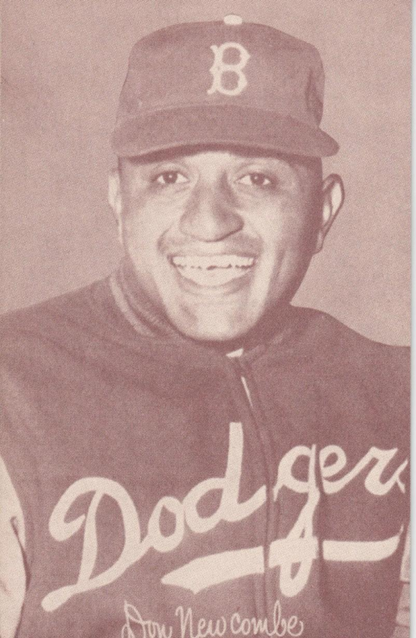 1947-66 Exhibits #166B Don Newcombe/(Brooklyn cap)/(has been reprinted)