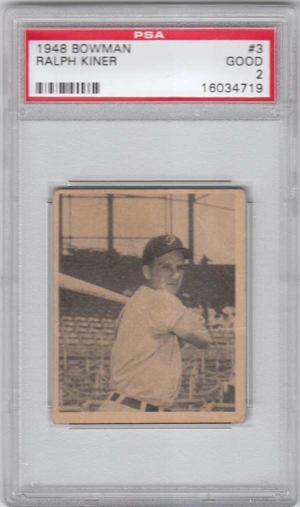 1948 Bowman #3 Ralph Kiner RC