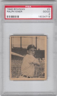 1948 Bowman #3 Ralph Kiner RC front image