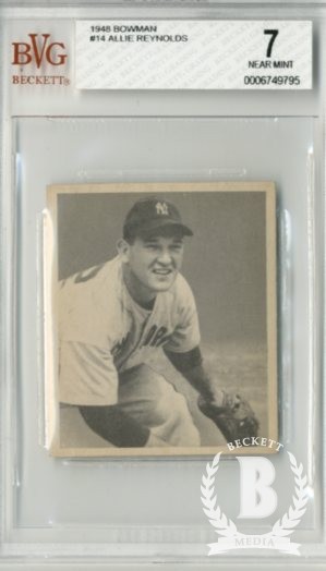 1948 Bowman #14 Allie Reynolds RC
