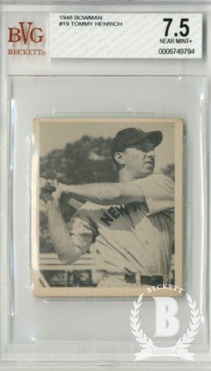 1948 Bowman #19 Tommy Henrich