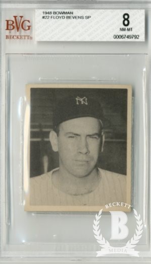 1948 Bowman #22 Floyd Bevens SP RC