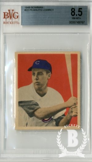 1949 Bowman #22 Peanuts Lowrey RC