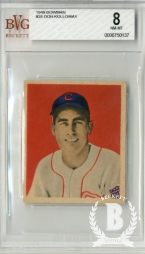 1949 Bowman #28 Don Kolloway RC
